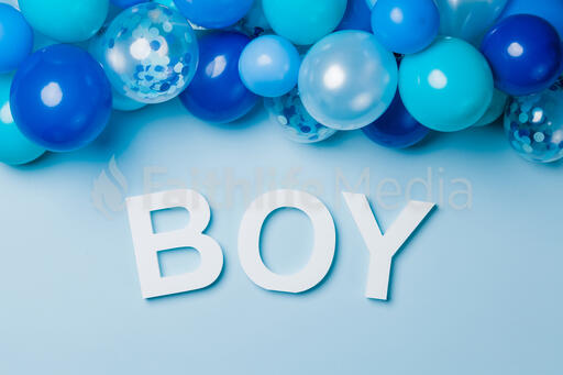 BOY with Blue Confetti