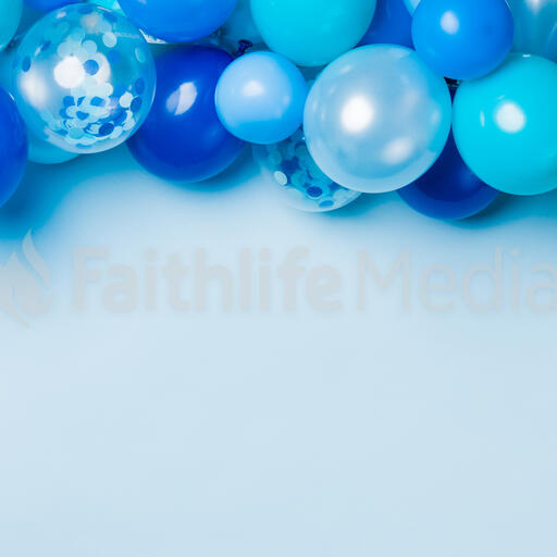 Blue Balloon Garland