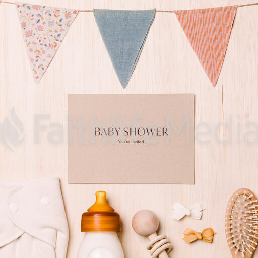 Baby Shower Invite with Baby Items