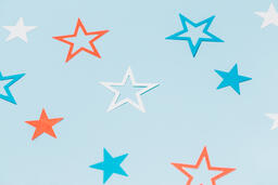 Red White and Blue Paper Stars  image 7