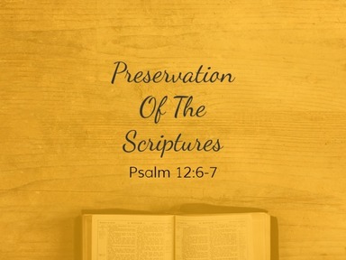 Preservation Of The Scriptures