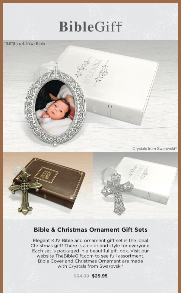 Bible and Christmas Ornament Gift Sets
