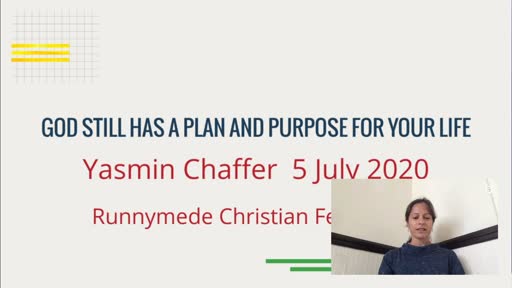 050720 Infill - Yasmin Chaffer - God still has a plan for your life