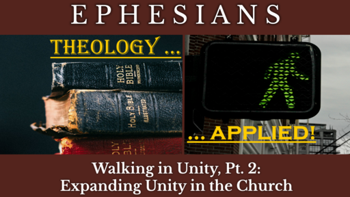 November 15, 2020 - Ephesians: Walking in Unity, Pt. 2:  Expanding Unity in the Church