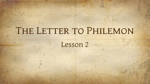 Study of the Letter to Philemon - Logos Sermons