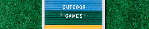 Outdoor Games Letter Board on Grass