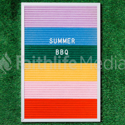 Summer BBQ Letter Board on Grass