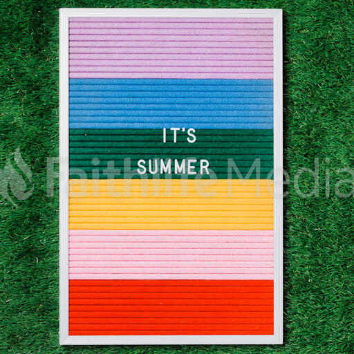 It's Summer Letter Board on Grass