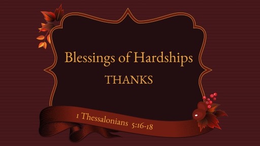 Blessings of Hardships