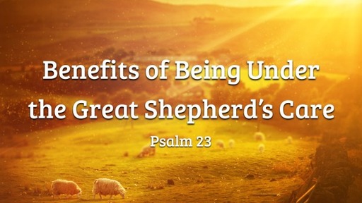 Benefits of Being Under the Great Shepherd's Care  part 3