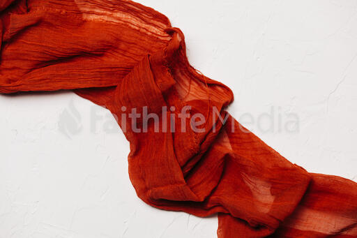 Sheer Red Fabric
