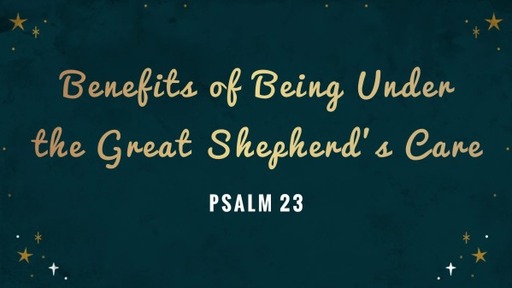 Benefits of Being Under the Great Shepherd's Care