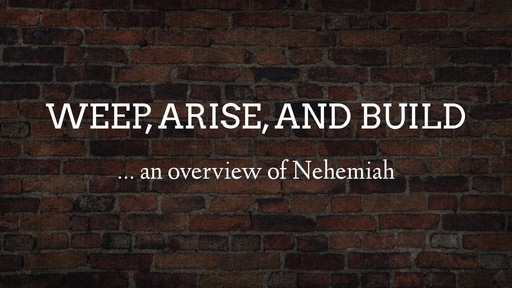 Weep, Arise, and Build (Nehemiah)