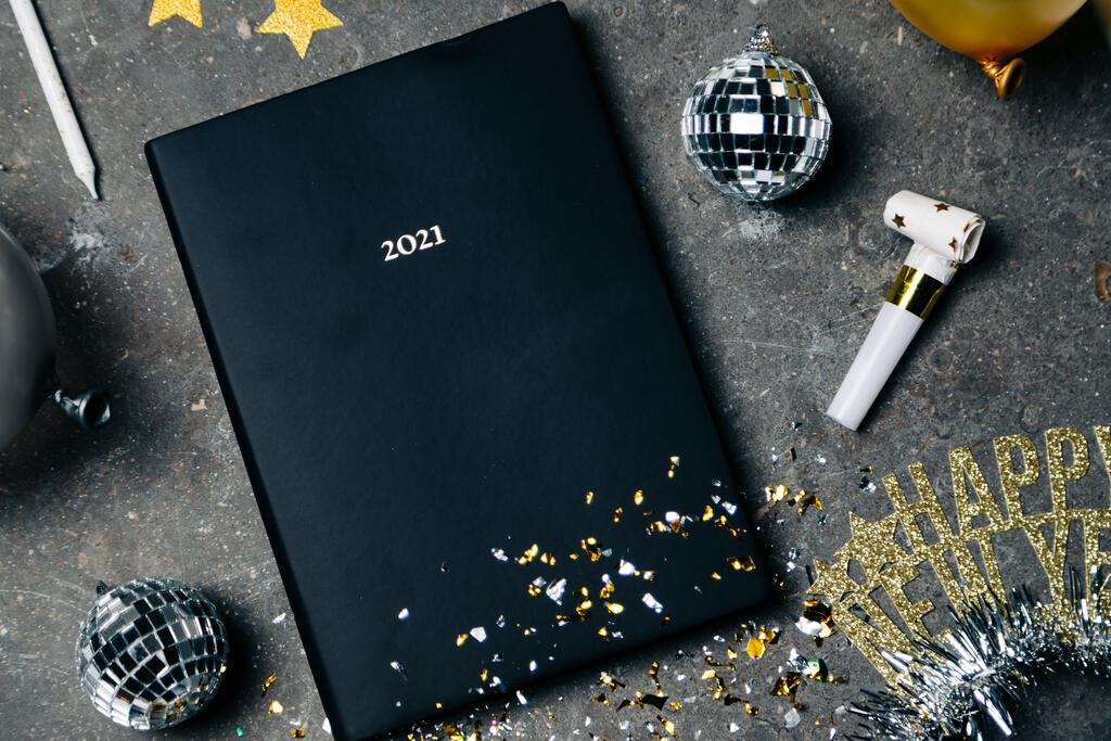 2021 Notebook with New Year's Eve Party Items large preview
