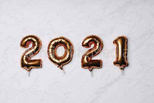 Metallic 2021 Balloons