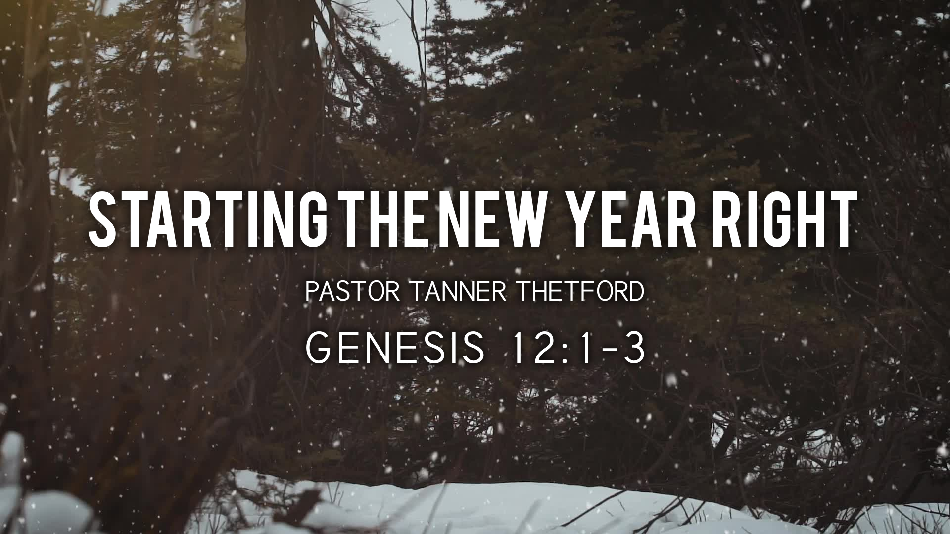 start the year right sermon