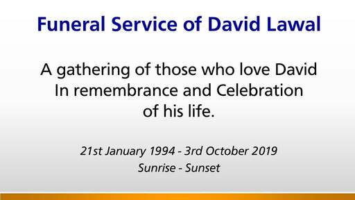 Funeral Service of David Lawal 