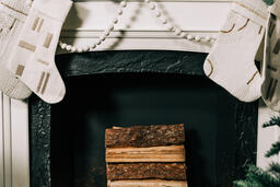 Fireplace Mantle with Stockings  image 2