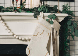 Fireplace Mantle with Stockings  image 8