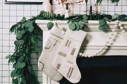 Fireplace Mantle with Stockings  image 6