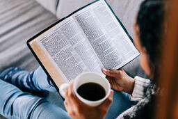 Woman Reading the Bible with a Cup of Coffee  image 5