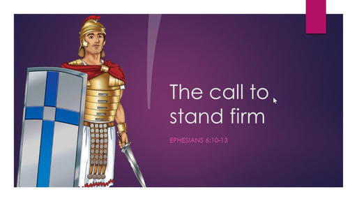 1. The call to stand firm - Sunday January 3, 2021