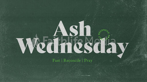 Ash Wednesday Chalk Board