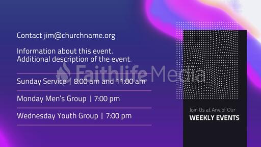 Join Us At Any Of Our Weekly Events