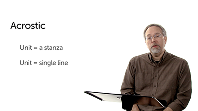 The Acrostic as a Literary Device
