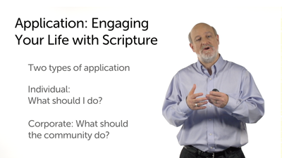 Application: Engaging Your Life with Scripture