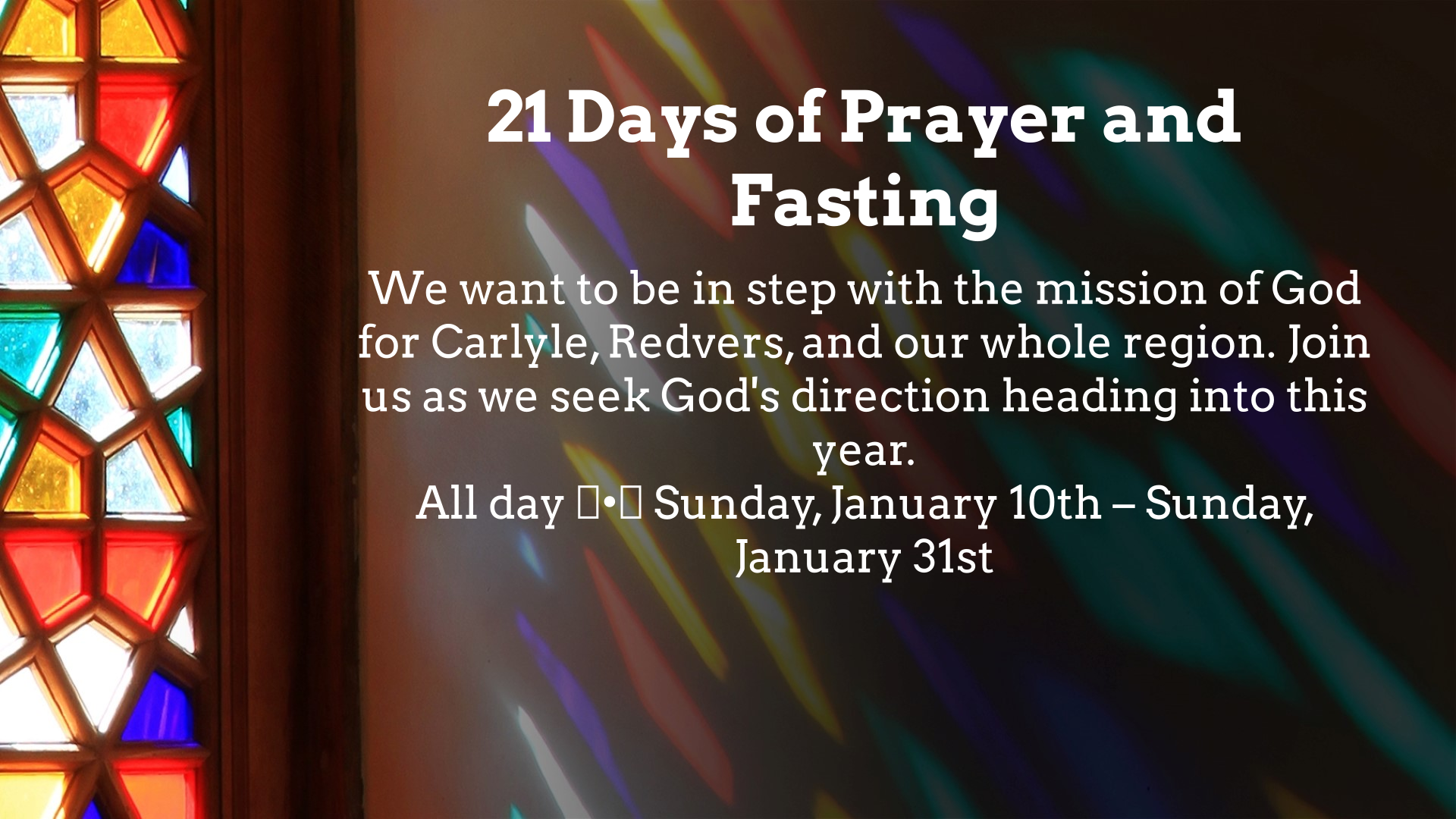 21 Days of Prayer and Fasting