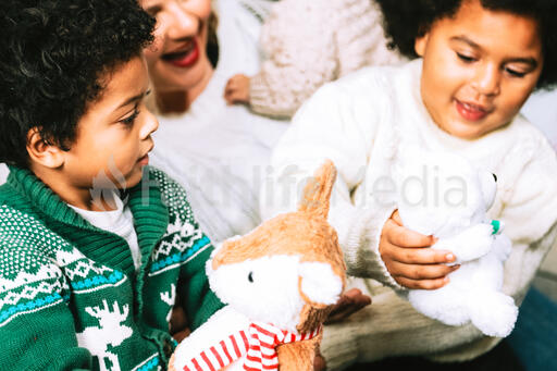 Kids Opening Christmas Presents