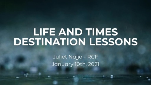 10th January 2021 All Age Service - Juliet Najja - Times and Seasons