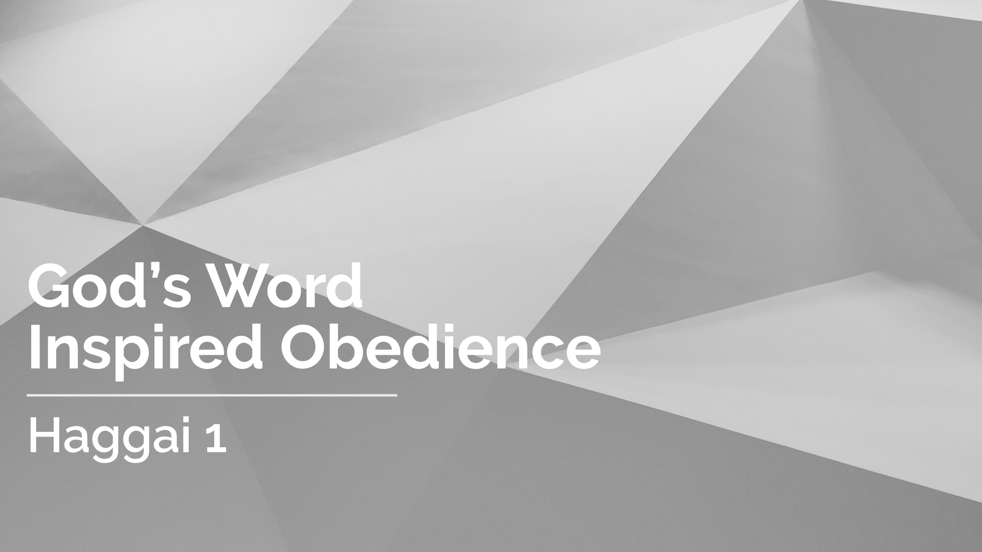 God's Word Inspired Obedience | Haggai 1 | 13 Spetember 2020 PM - Logos ...