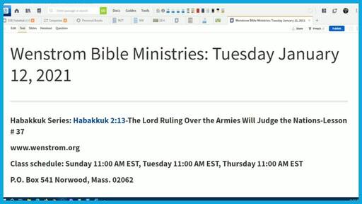 Habakkuk 2:13-The Lord Ruling Over the Armies Will Judge the Nations