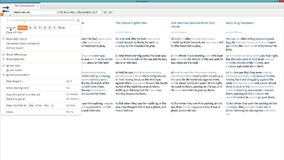 Comparing Translations Using the Text Comparison Tool