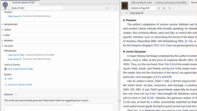 Using the Factbook to Explore the Apocrypha