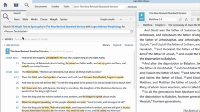 Searching the Apocrypha with Logos Tagging