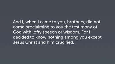 Example: Rhetoric (1 Cor 2:1–5)