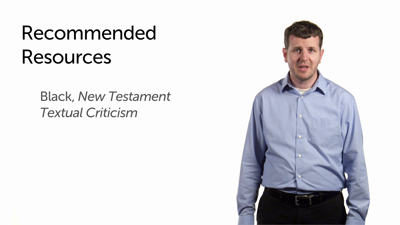 Resources: Text Criticism
