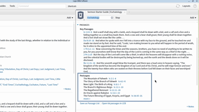 Using the Guides to Find Eschatological Passages