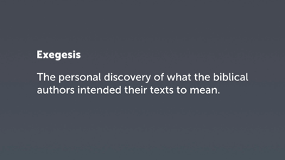 What Is Exegesis?