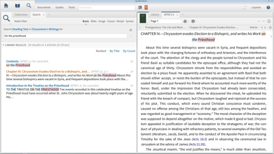 Search a Custom Collection of Chrysostom’s Writings