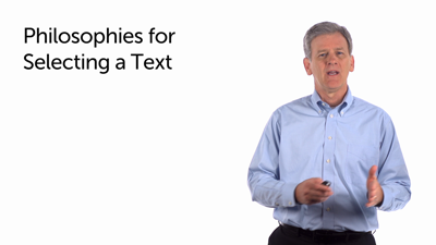 Selecting a Text: Conditions