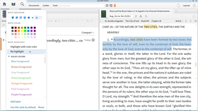 Using Notes to Track Augustine’s View of the Two Cities