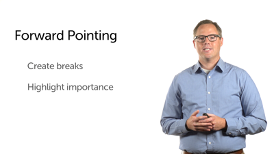 Grammatical Categories: Forward-Pointing Devices