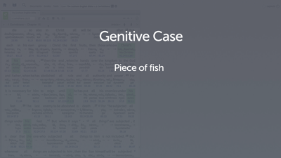 Introducing the Genitive Case