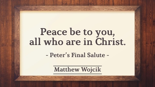 Peace be to you all who are in Christ.