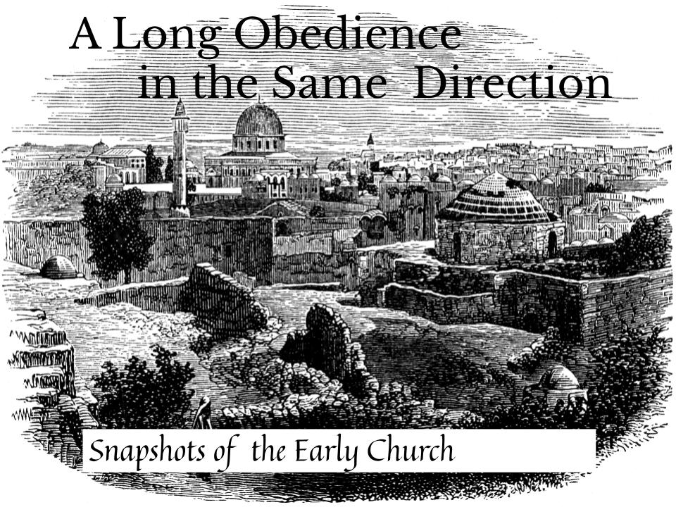 A Long Obedience in the Same Direction Logos Sermons
