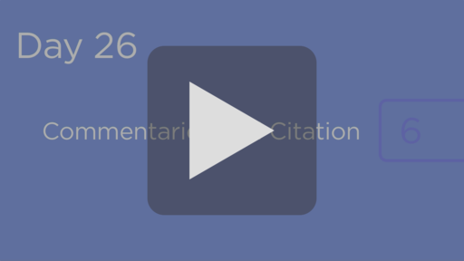 (Day 26) Check Commentaries for Interpretation